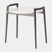 Global Views Retro Gunmetal and White Marble Round Side Table Clearance