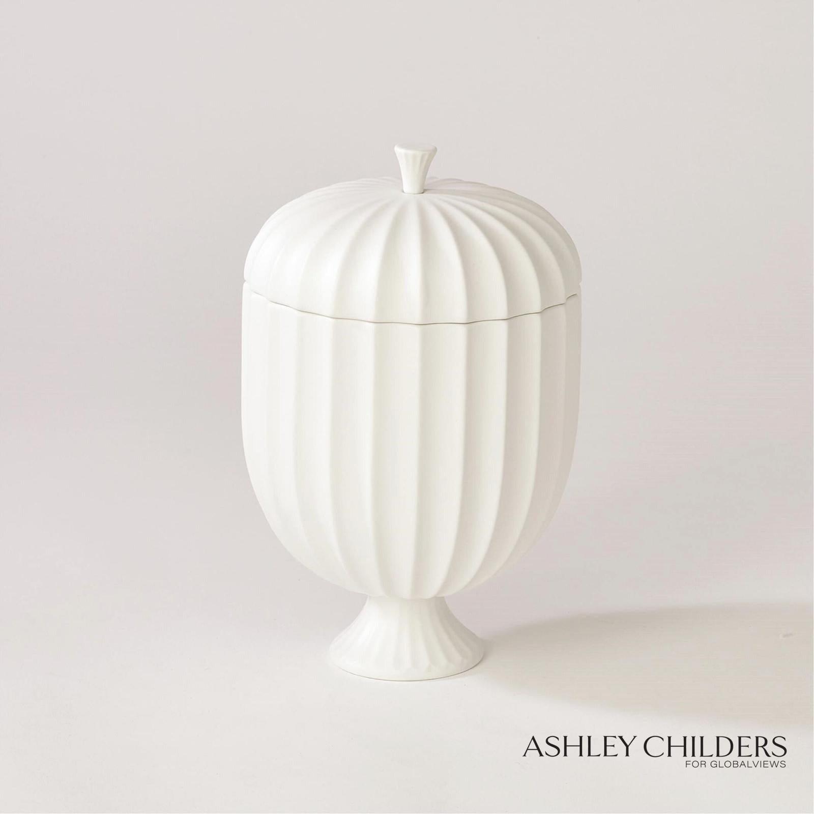 Global Views Cassian Flute Lidded Vessel by Ashley Childers