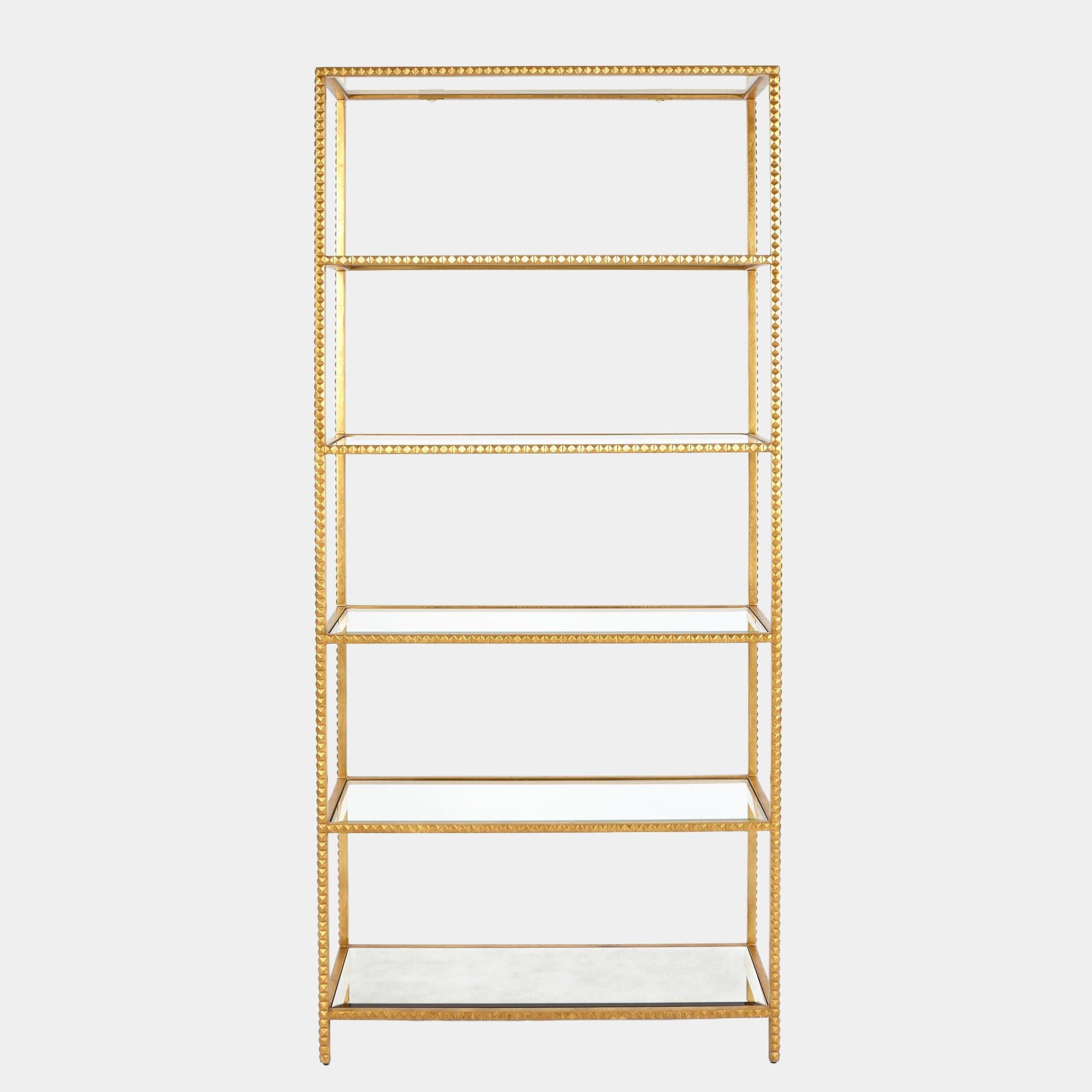 Global Views Gold Leaf Stud Etagere by Ashley Childers