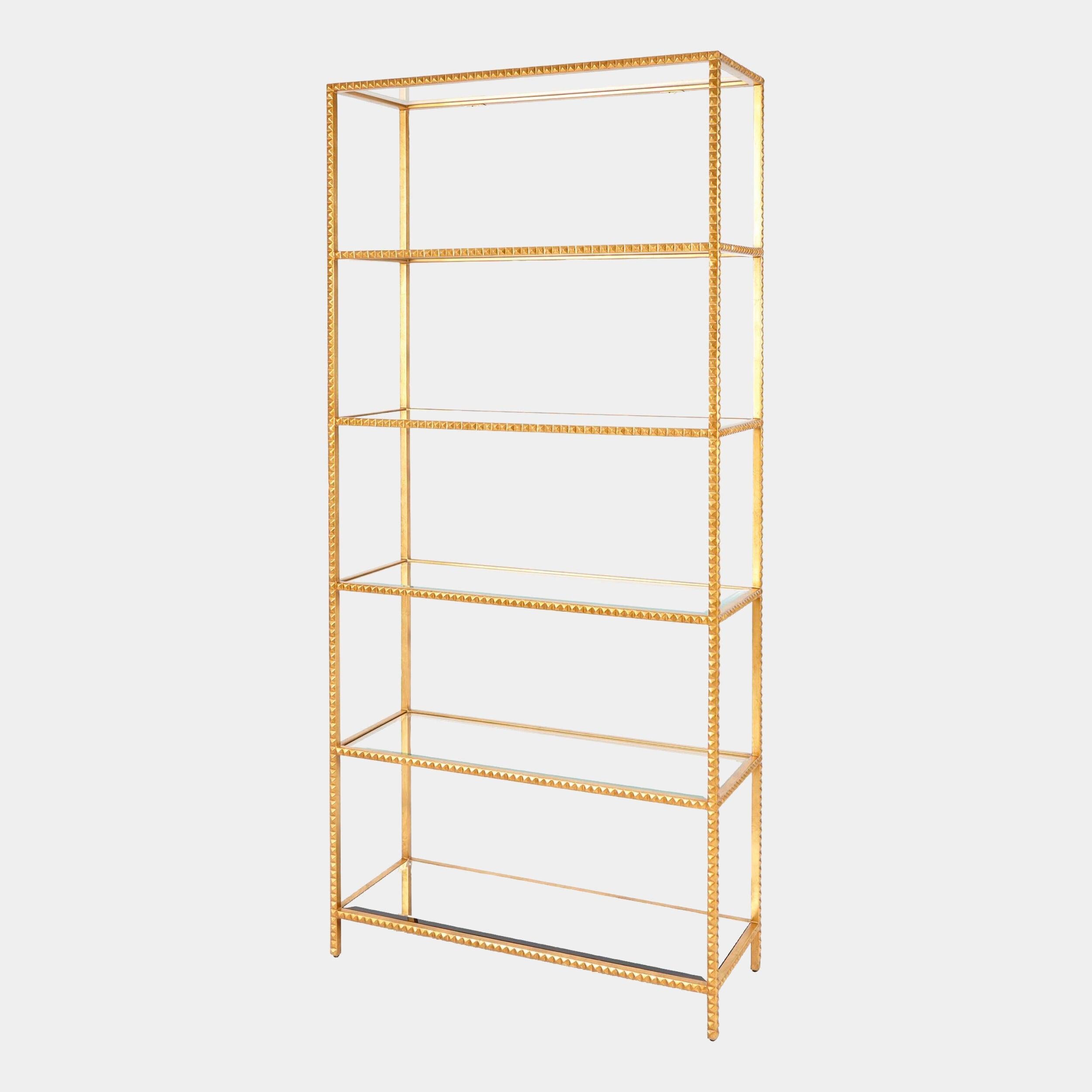 Global Views Gold Leaf Stud Etagere by Ashley Childers