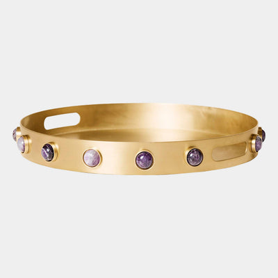 Global Views Pandora Amethyst Tray by Ashley Childers