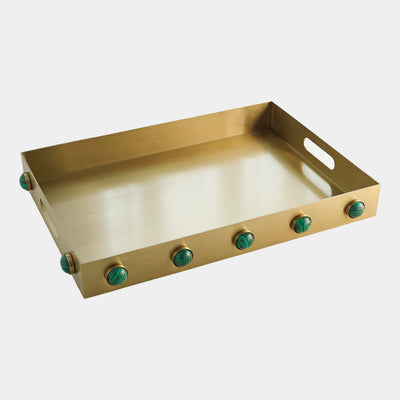 Global Views Pandora Malachite Tray by Ashley Childers