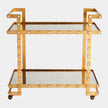 Global Views Aubrey Quartz Stud Bar Cart