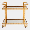 Global Views Aubrey Quartz Stud Bar Cart