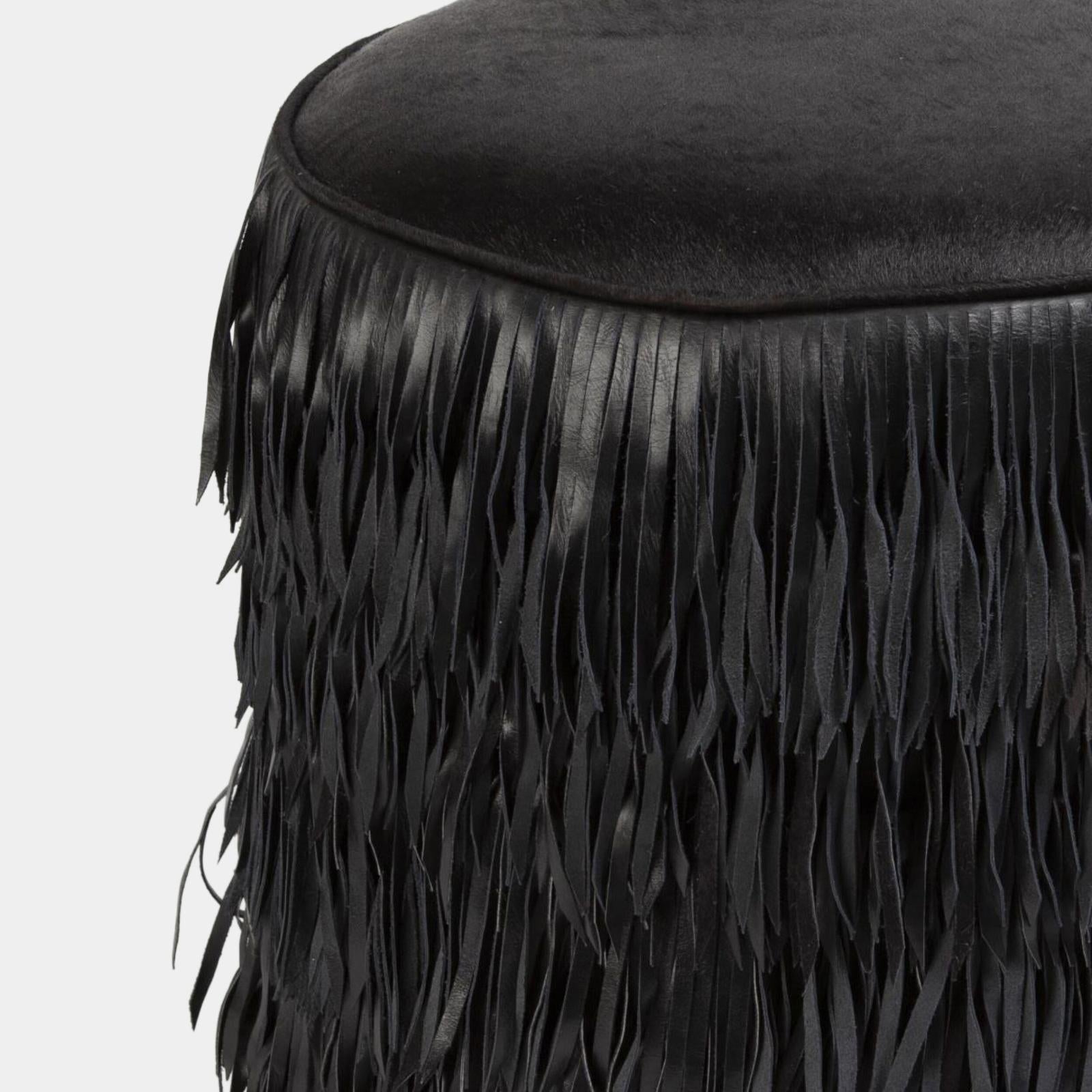 Global Views Thelma Fringe Ottoman by Ashley Childers