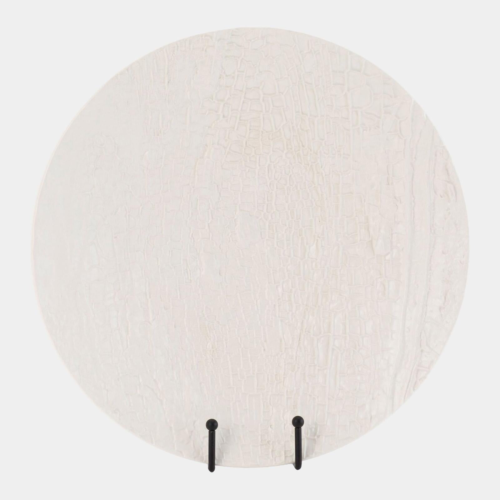 Global Views Rhytidome Matte White Texture Charger Clearance