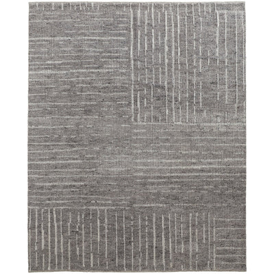 Feizy Alford 6913F Modern Checkered in Gray/Silver/Ivory