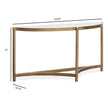 Magnussen Home Cassidy Aged Brass & Volakas Classic Demilune Sofa Table