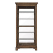 Pulaski Pulaski Accents Rich Brown Soft Chestnut Glass Shelves And Led Light Sliding Door Curio