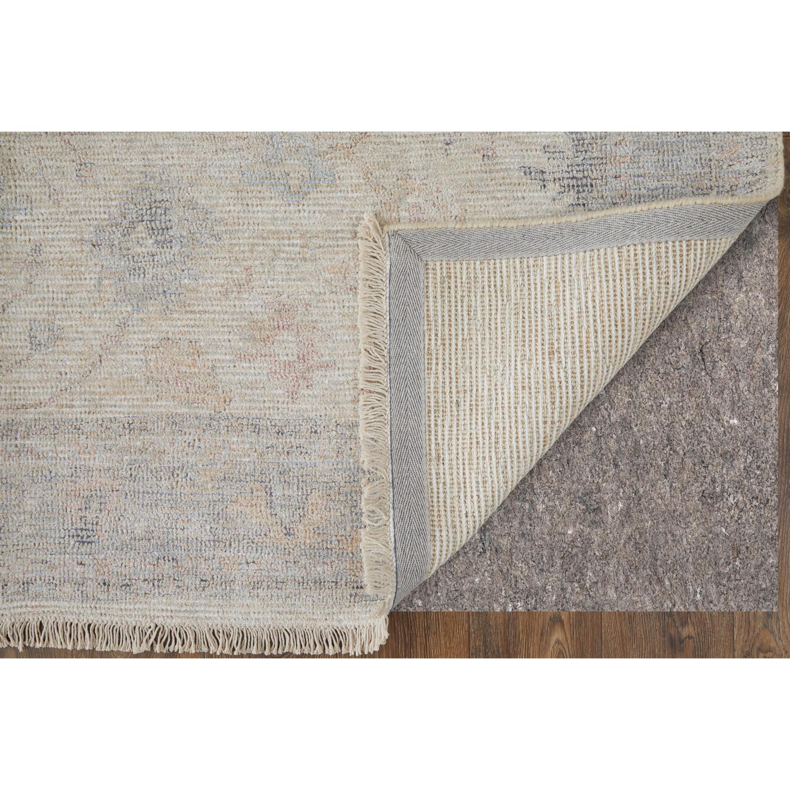 Feizy Caldwell 8976F Transitional Floral & Botanical Rug in Ivory/Tan/Blue