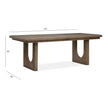 Magnussen Home Westbourne Dark Umber Extendable Trestle Dining Table