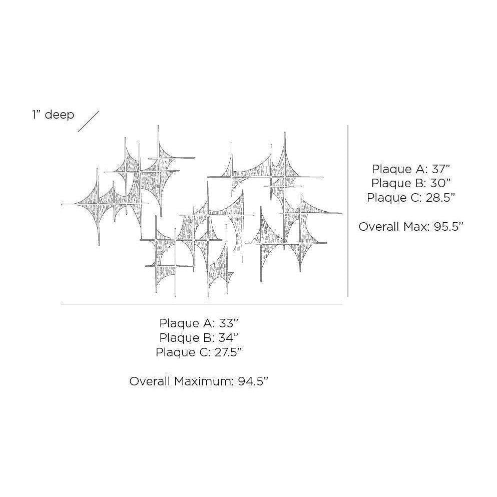 Arteriors Freya Wall Plaques, Set of 3