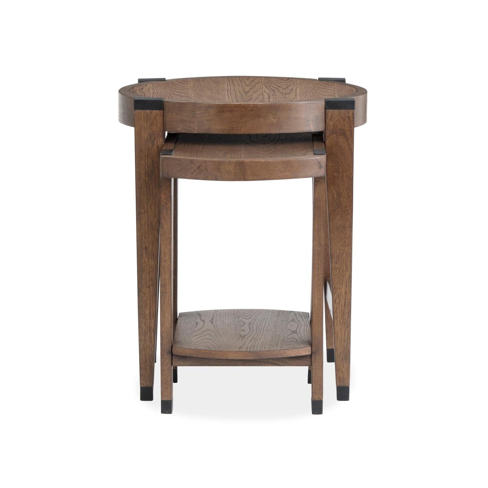 Magnussen Home Kaysen Wallaby And Matte Black End Table