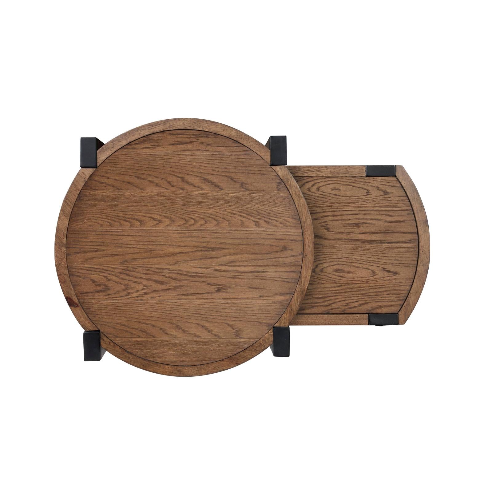 Magnussen Home Kaysen Wallaby And Matte Black End Table