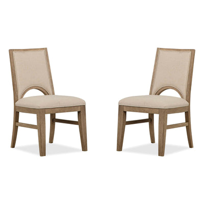 Magnussen Home Tristan Swiss Coffee Upholstered Side Chair Set of 2