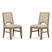 Magnussen Home Tristan Swiss Coffee Upholstered Side Chair Set of 2