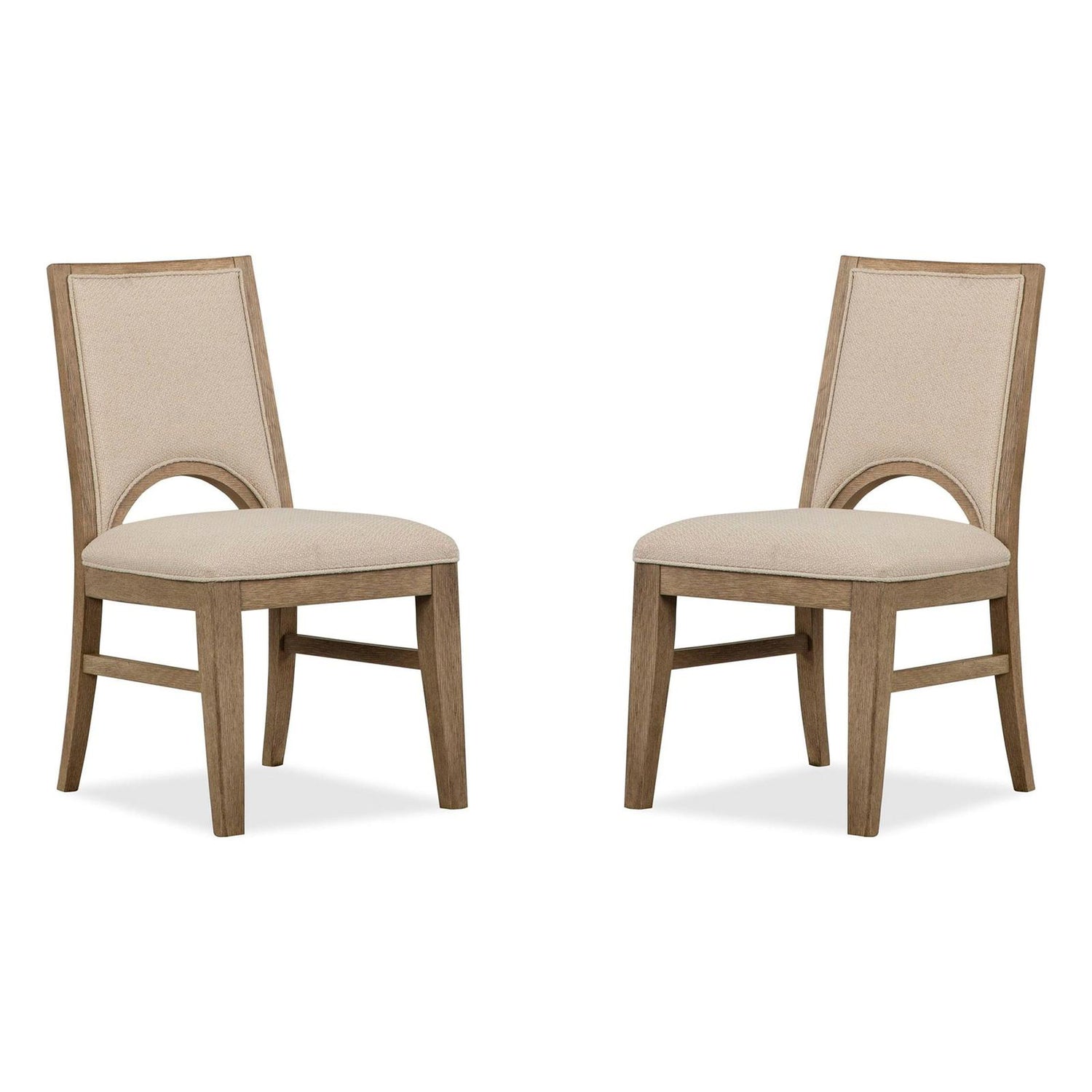 Magnussen Home Tristan Swiss Coffee Upholstered Side Chair Set of 2