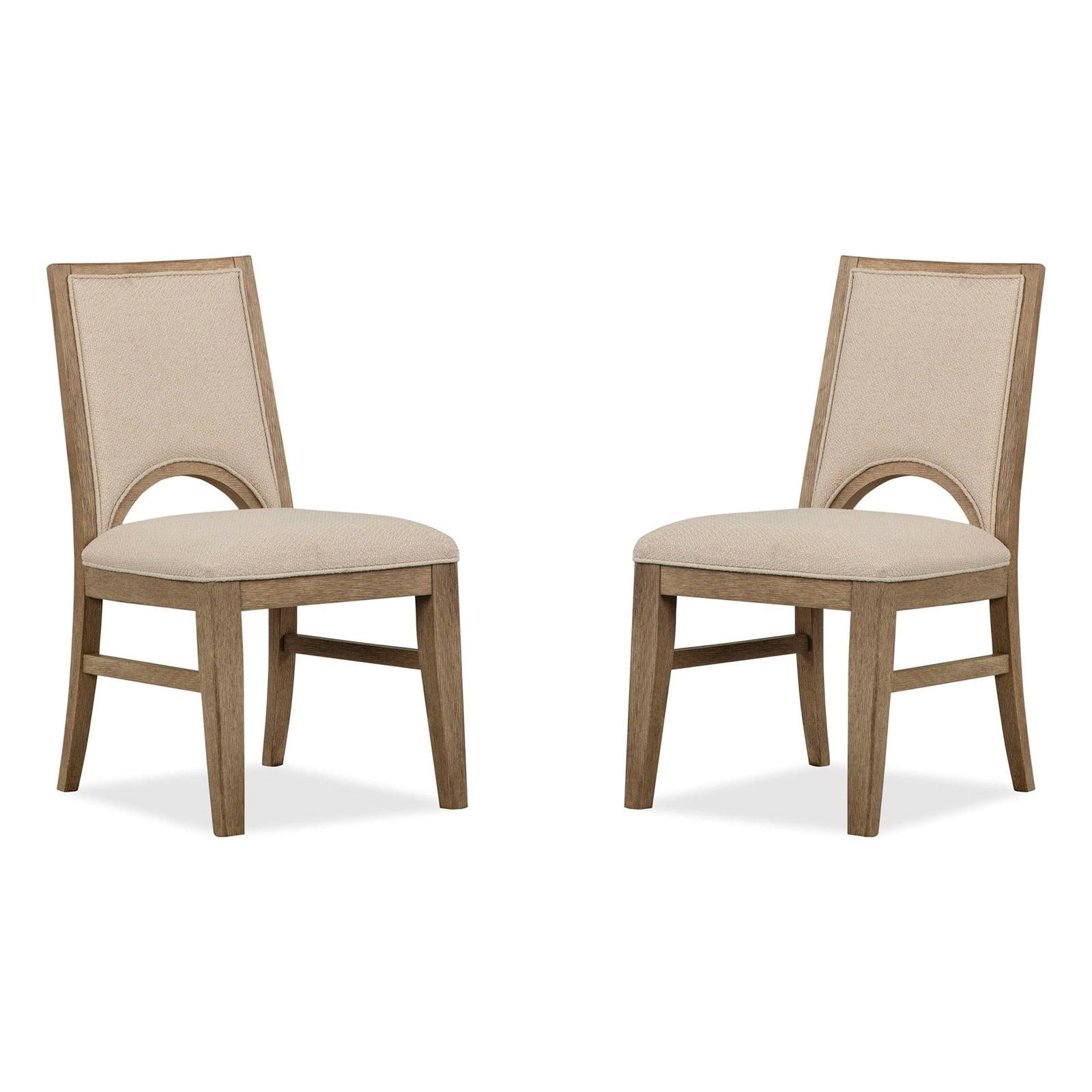 Magnussen Home Tristan Swiss Coffee Upholstered Side Chair Set of 2