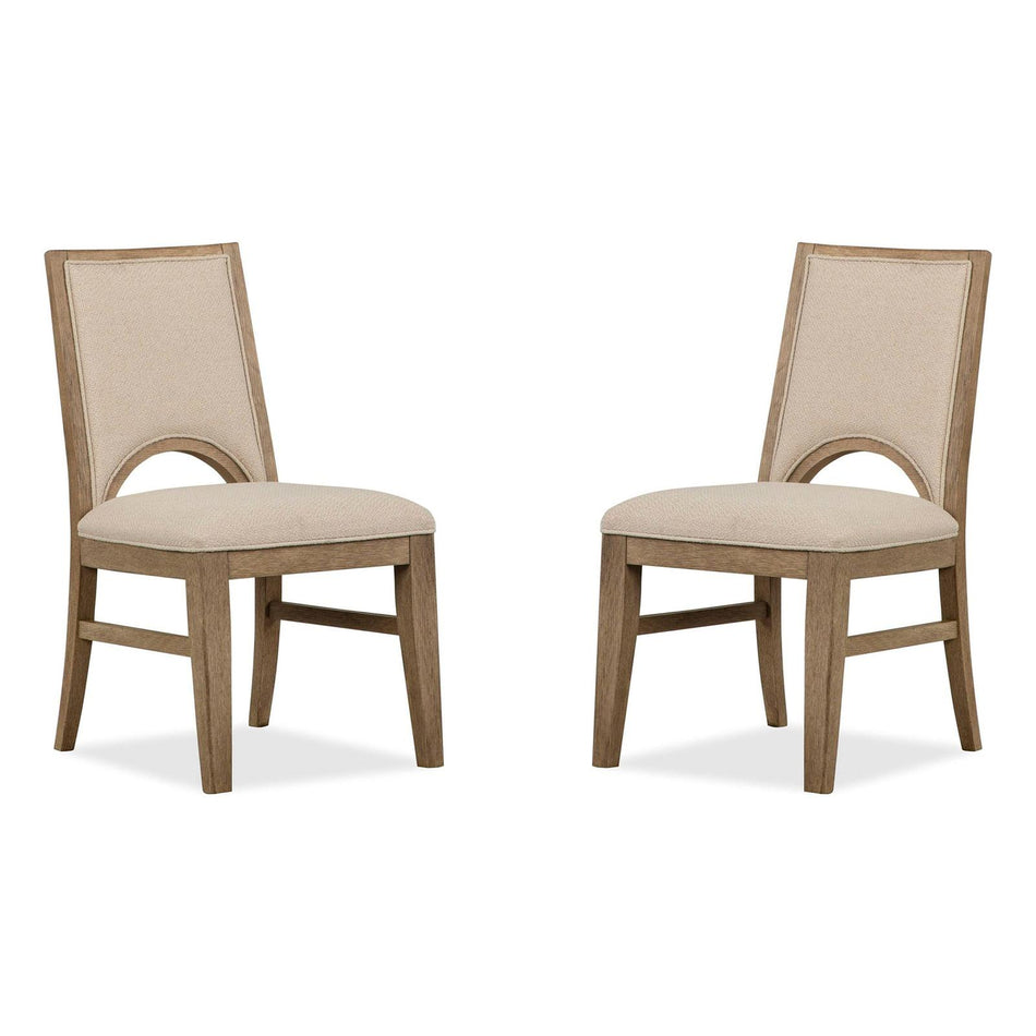 Magnussen Home Tristan Swiss Coffee Upholstered Side Chair Set of 2