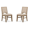 Magnussen Home Tristan Swiss Coffee Upholstered Side Chair Set of 2