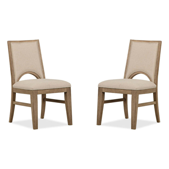 Magnussen Home Tristan Swiss Coffee Upholstered Side Chair Set of 2