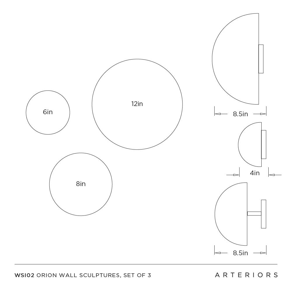 Arteriors Orion Wall Sculptures Set of 3