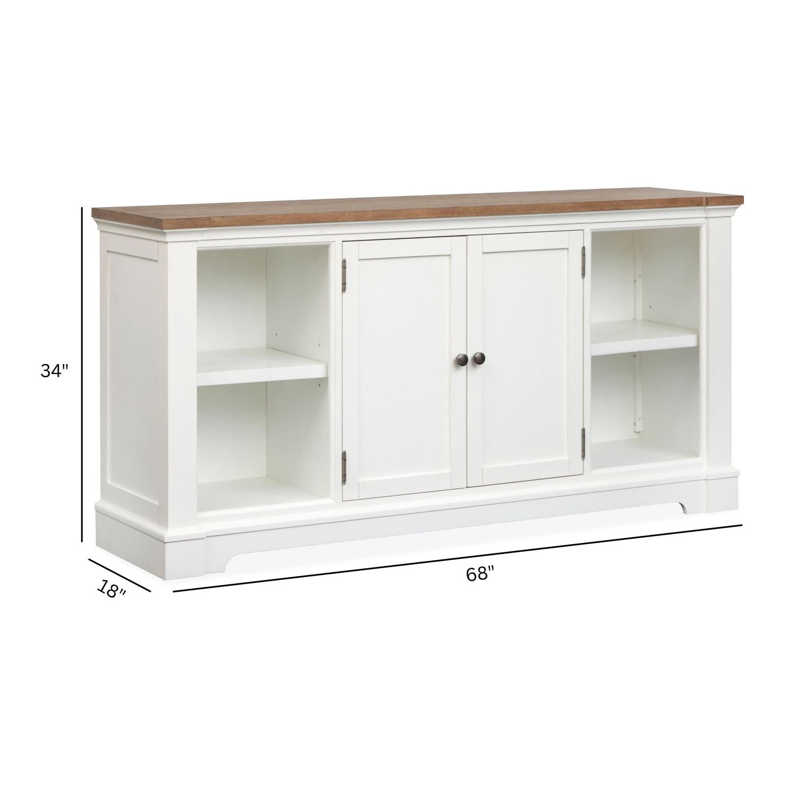 Magnussen Home Kingston Whisper White & Cerused Nutmeg Credenza