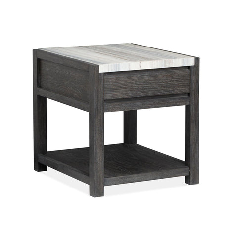 Magnussen Home Plum Creek Ravenwood Black Rectangular End Table