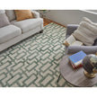 Feizy Lorrain 8919F Modern Geometric Rug in Ivory/Green