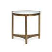 Magnussen Home Cassidy Aged Brass & Volakas Classic Round End Table