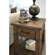 Magnussen Home Chesterfield Farmhouse Timber Rectangular End Table