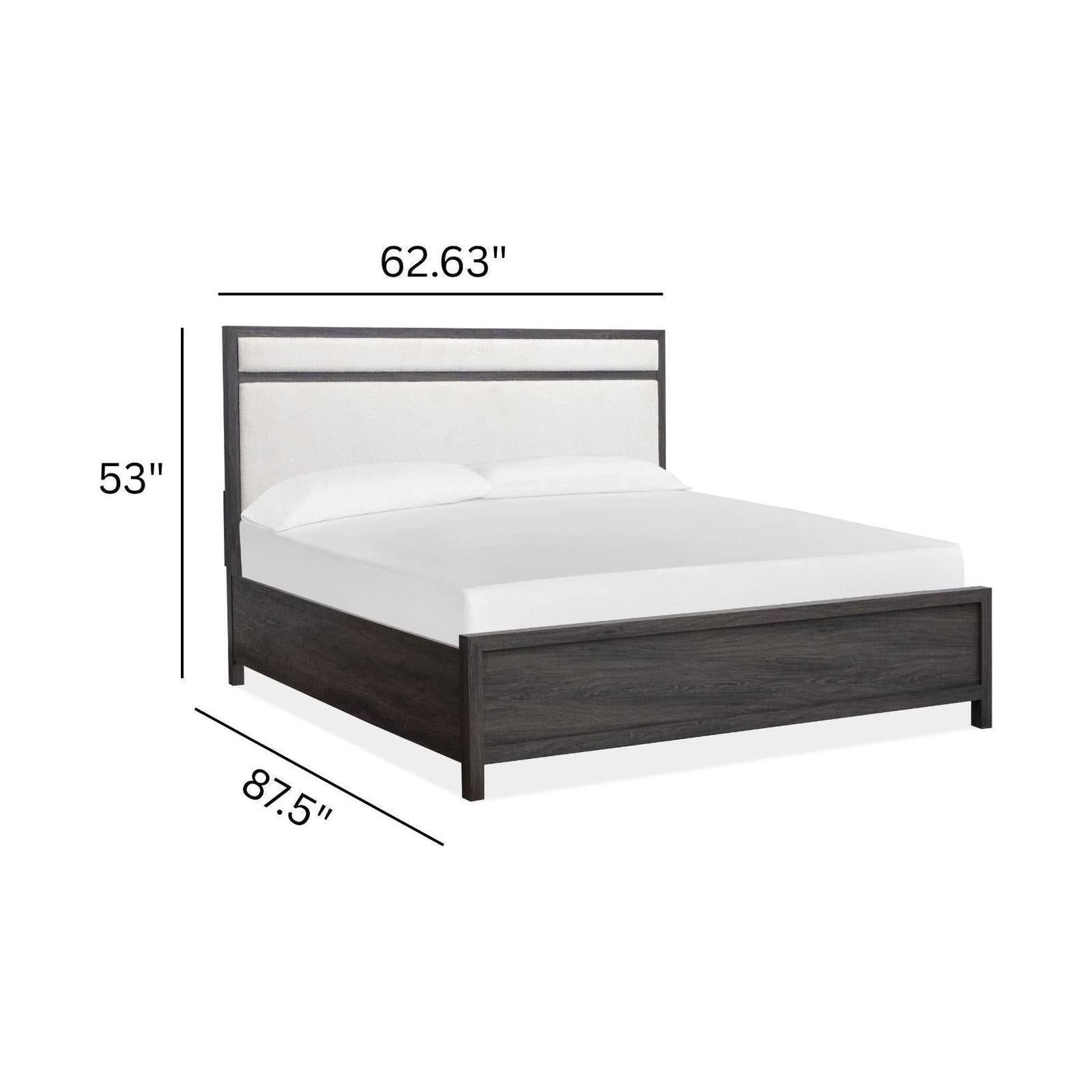 Magnussen Home Merrifield Raisin Black Upholstered Panel Bed