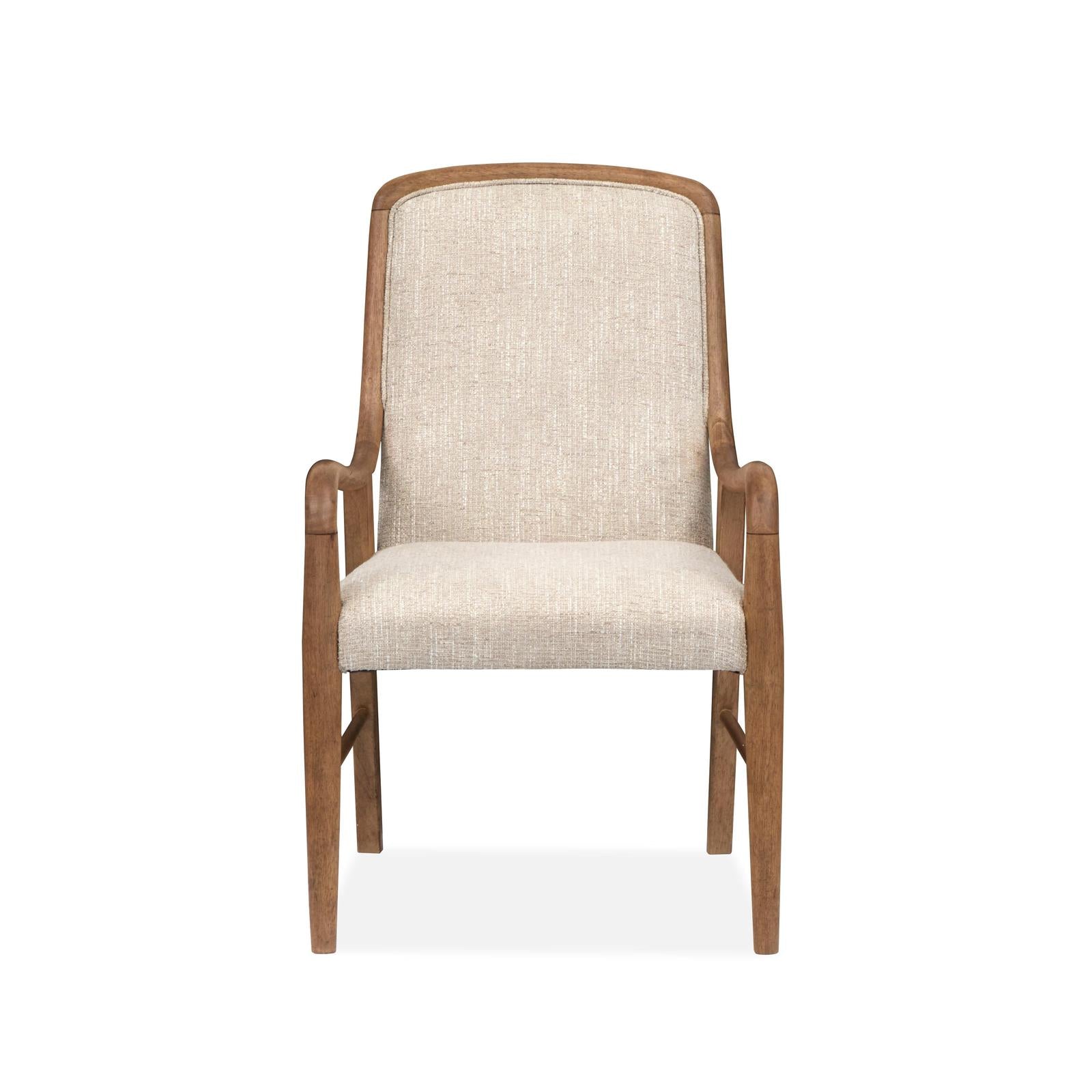 Magnussen Home Woodward Dark Clove Wood Slat Back Arm Chair Two Pack
