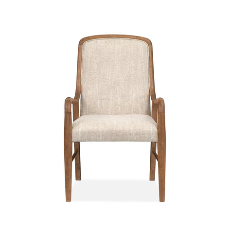 Magnussen Home Woodward Dark Clove Wood Slat Back Arm Chair Two Pack
