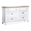 Salt Life Home Windmill Harbour White Whisp and Sand Double Drawer Dresser with Portrait Mirror Sale