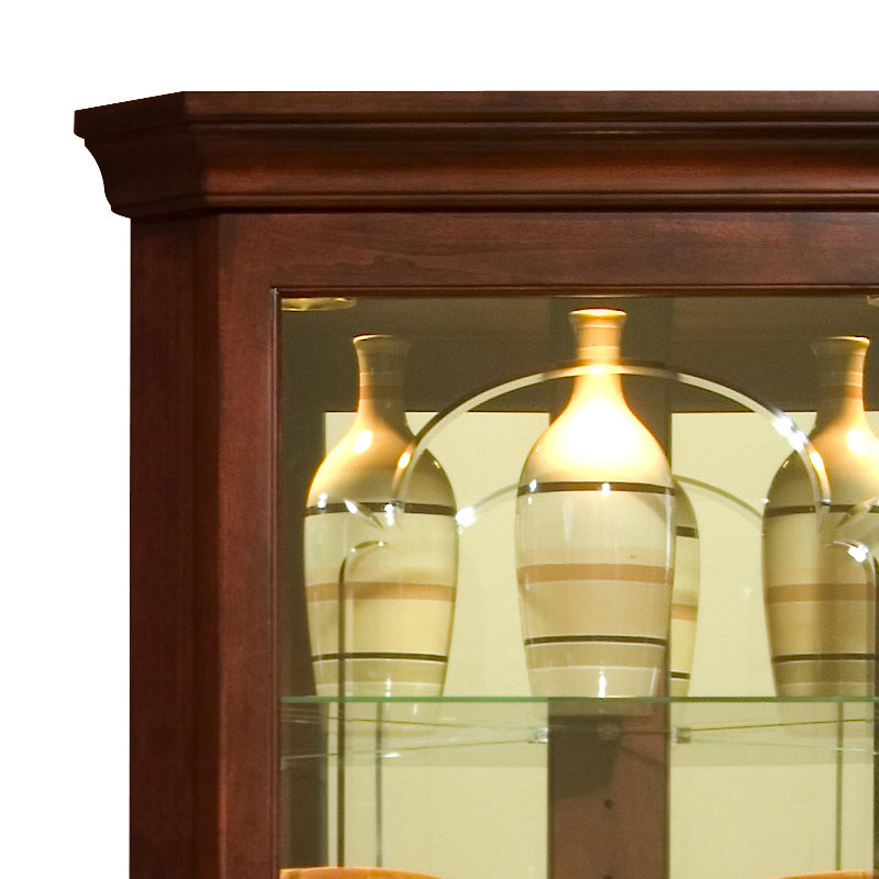 Pulaski Furniture PFC Curios Mirrored Curio 4 Shelf Corner Cabinet