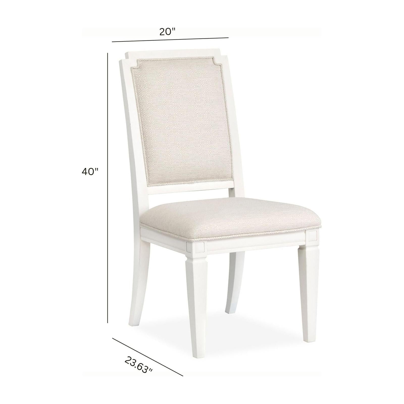 Magnussen Home Willowbrook Egg Shell White Side Chair Set of 2