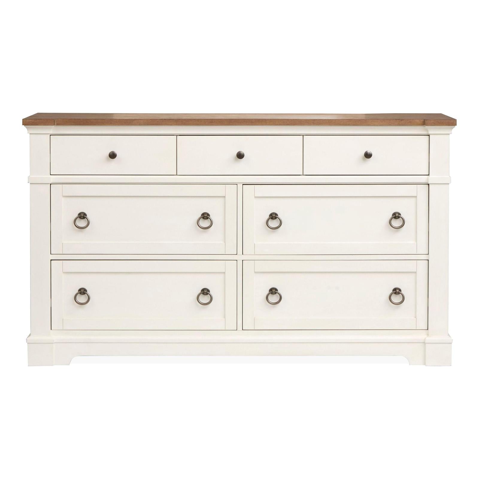 Magnussen Home Kingston Whisper White & Cerused Nutmeg Drawer Dresser