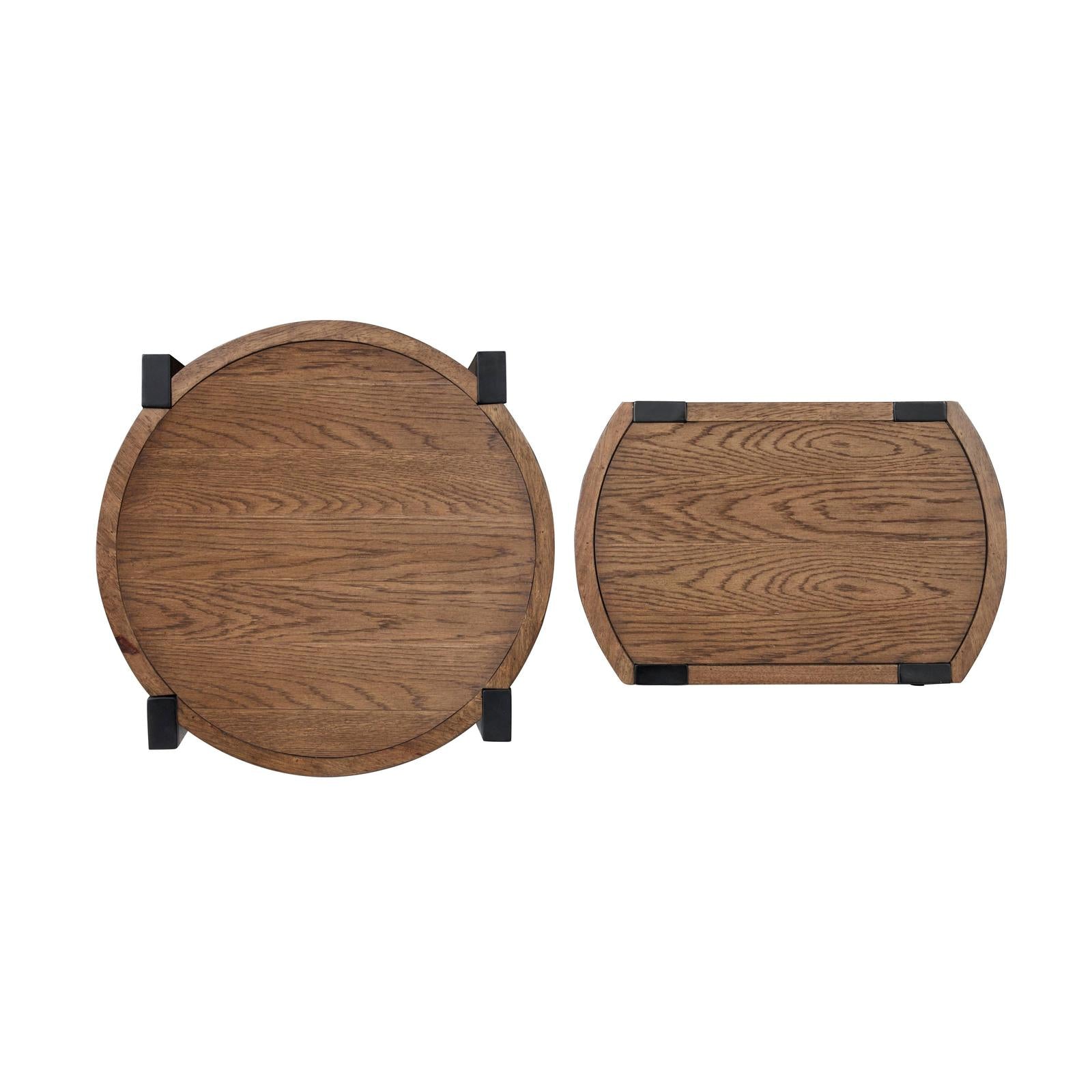 Magnussen Home Kaysen Wallaby And Matte Black End Table