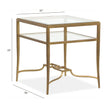 Magnussen Home Lorena Burnished Brass Rectangular End Table