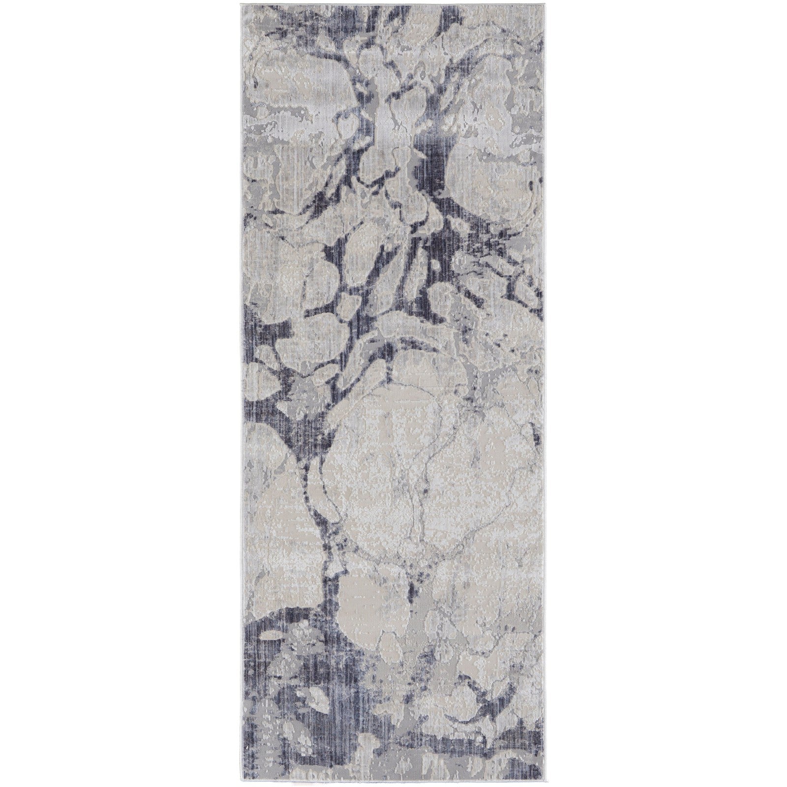 Feizy Laina 39G8F Transitional Abstract in Ivory/Blue