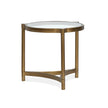 Magnussen Home Cassidy Aged Brass & Volakas Classic Round End Table