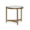 Magnussen Home Cassidy Aged Brass & Volakas Classic Round End Table