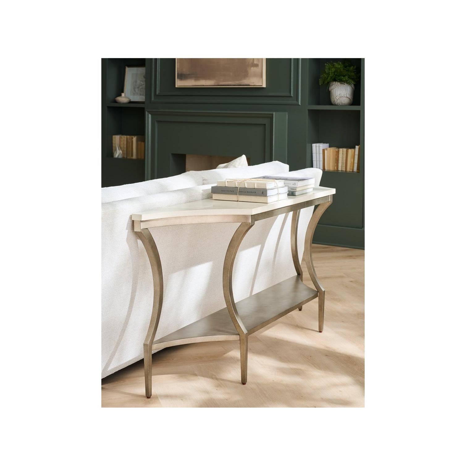 Universal Furniture Birchaven White Quartz Top Console
