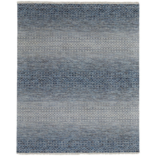 Feizy Branson 69BQF Transitional Solid Rug in Blue/Ivory