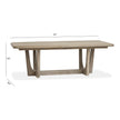 Magnussen Home Braelyn Dorian Grey Extendable Trestle Dining Table