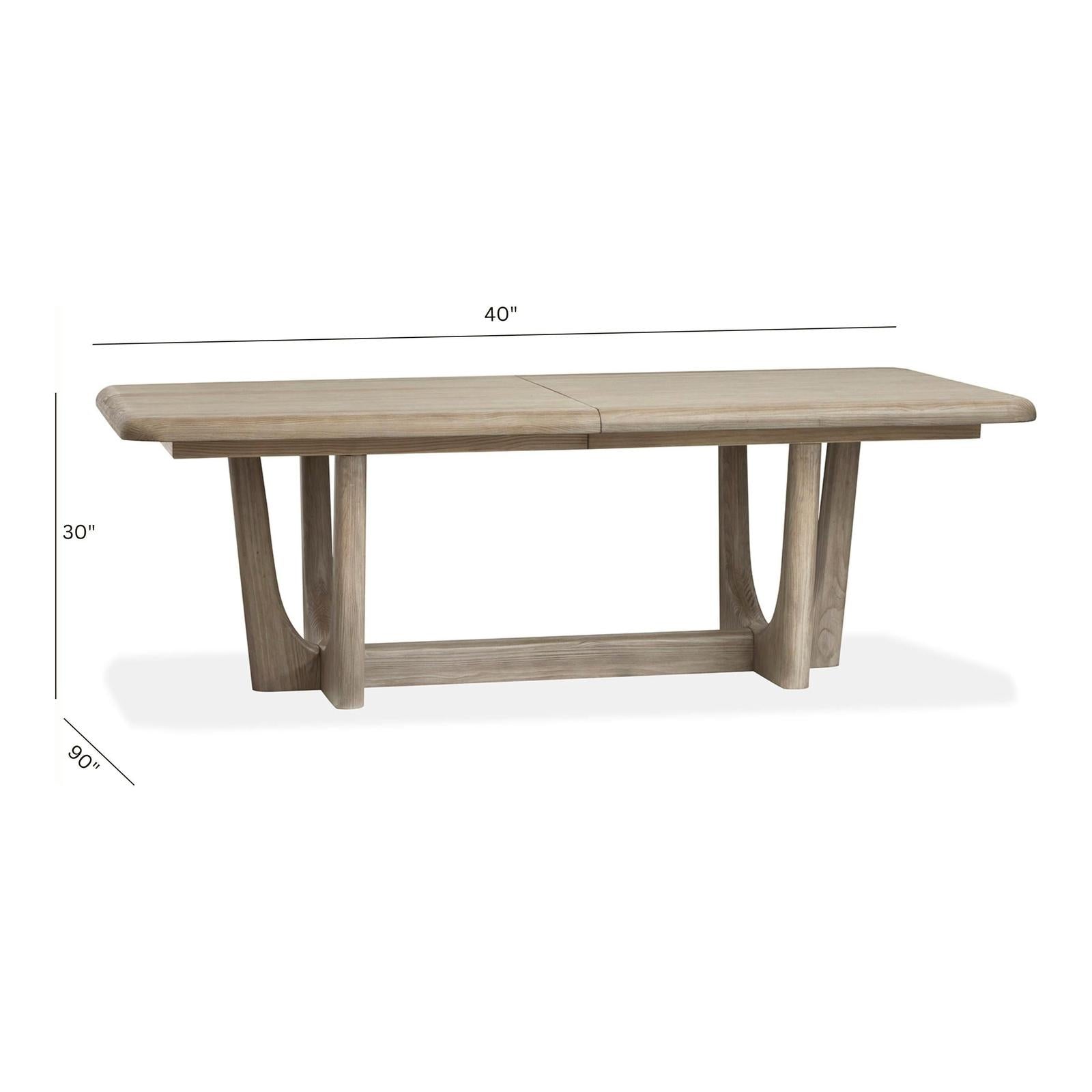 Magnussen Home Braelyn Dorian Grey Extendable Trestle Dining Table