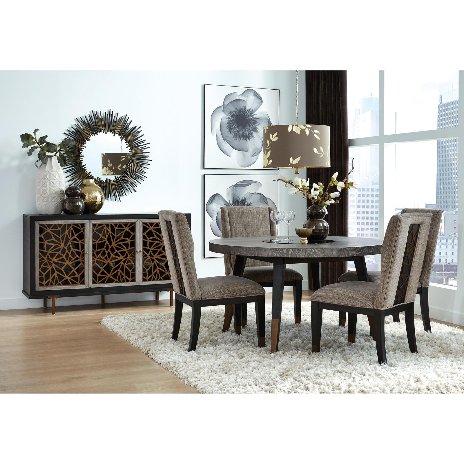 Magnussen Home Ryker Nocturn Black & Coventry Grey Dining Table