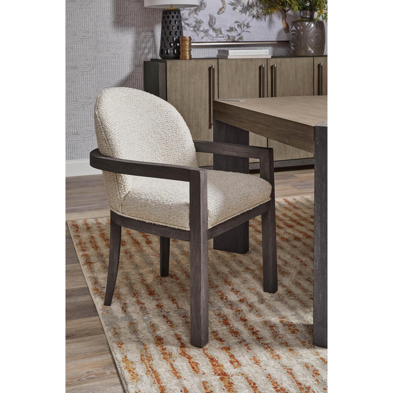 Pulaski Furniture Anderson Park Moose Trail And Frontier Brown Upholstered Dining Host Chair