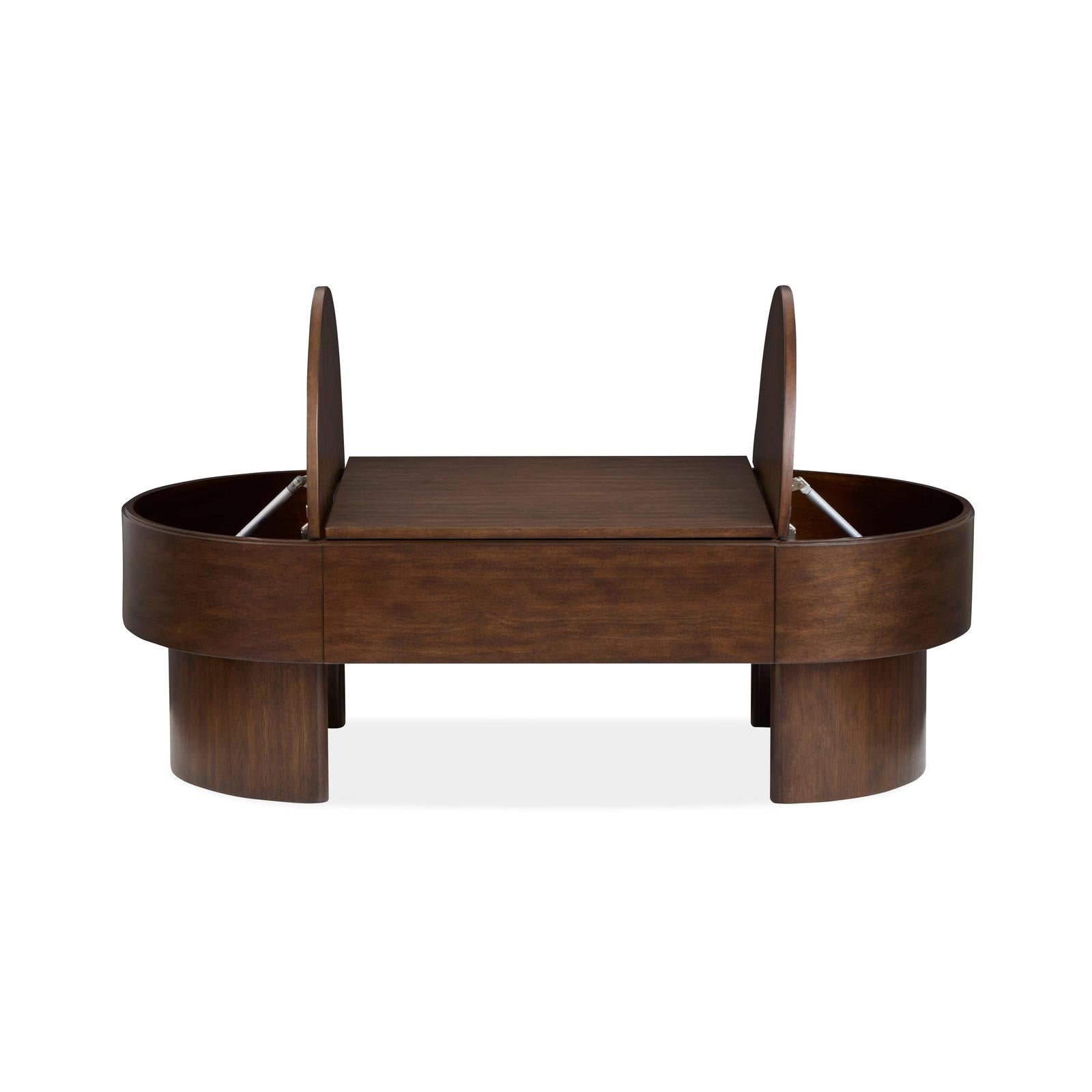 Magnussen Home Holloway Toasted Almond Oval Lift Top Cocktail Table